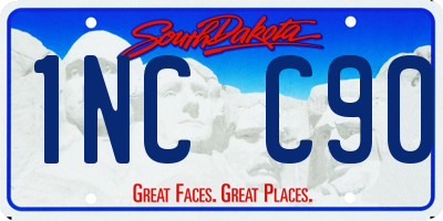 SD license plate 1NCC90