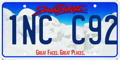 SD license plate 1NCC92