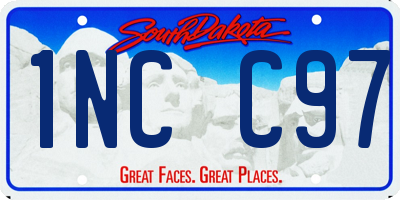 SD license plate 1NCC97
