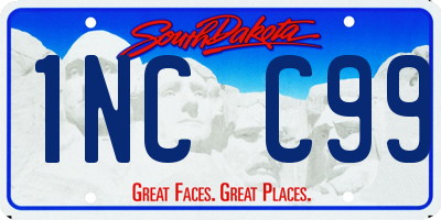 SD license plate 1NCC99