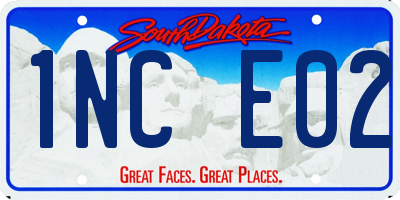SD license plate 1NCE02