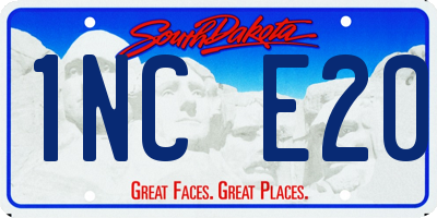 SD license plate 1NCE20