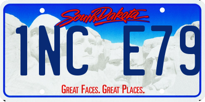 SD license plate 1NCE79