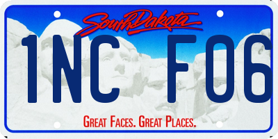 SD license plate 1NCF06