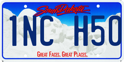 SD license plate 1NCH50