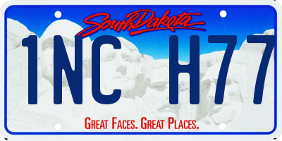 SD license plate 1NCH77