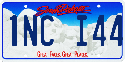 SD license plate 1NCI44