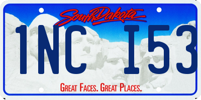 SD license plate 1NCI53