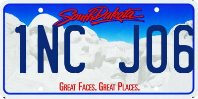 SD license plate 1NCJ06