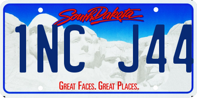 SD license plate 1NCJ44