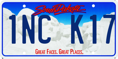 SD license plate 1NCK17