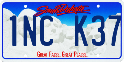 SD license plate 1NCK37