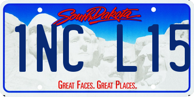SD license plate 1NCL15