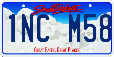 SD license plate 1NCM58