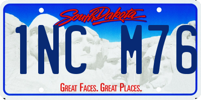 SD license plate 1NCM76