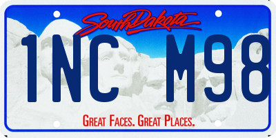 SD license plate 1NCM98