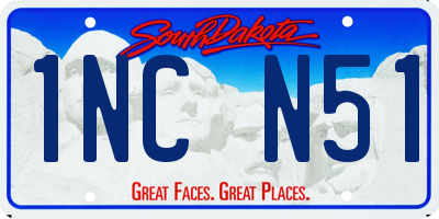 SD license plate 1NCN51