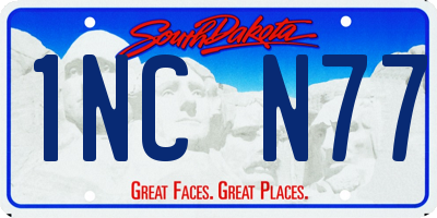 SD license plate 1NCN77