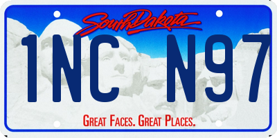 SD license plate 1NCN97