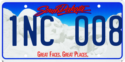SD license plate 1NCO08