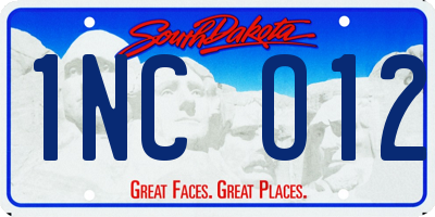 SD license plate 1NCO12