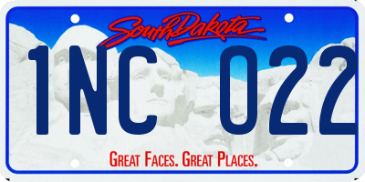 SD license plate 1NCO22