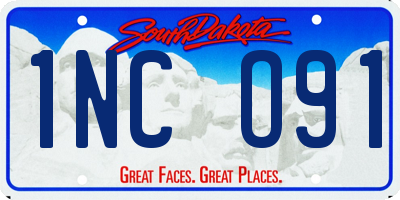 SD license plate 1NCO91