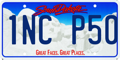 SD license plate 1NCP50