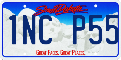SD license plate 1NCP55