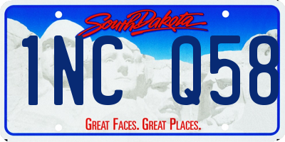 SD license plate 1NCQ58