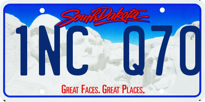 SD license plate 1NCQ70
