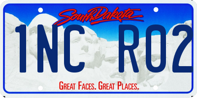 SD license plate 1NCR02