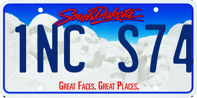SD license plate 1NCS74
