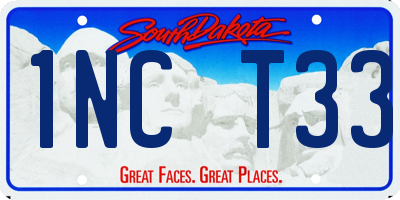 SD license plate 1NCT33