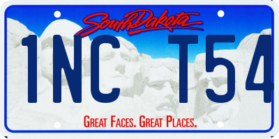 SD license plate 1NCT54