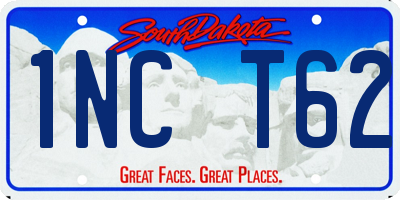 SD license plate 1NCT62
