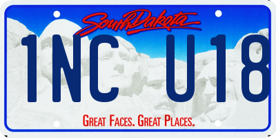 SD license plate 1NCU18