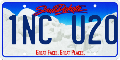 SD license plate 1NCU20