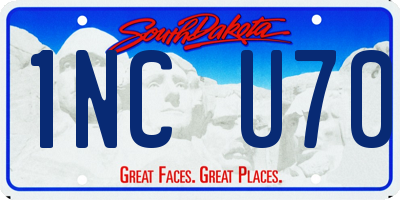 SD license plate 1NCU70