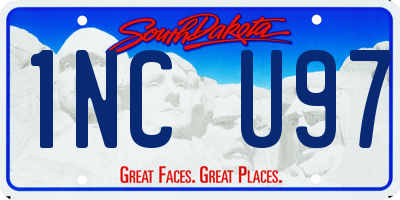 SD license plate 1NCU97