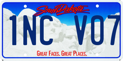 SD license plate 1NCV07