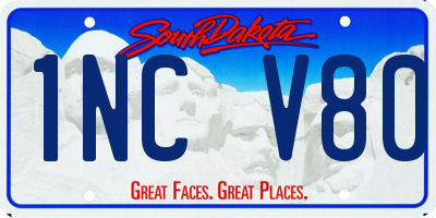 SD license plate 1NCV80