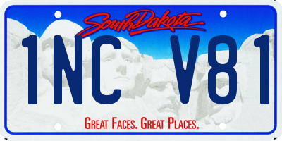SD license plate 1NCV81