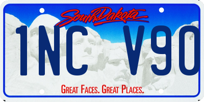 SD license plate 1NCV90