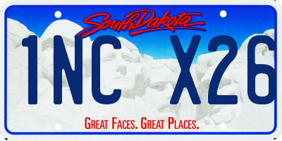 SD license plate 1NCX26