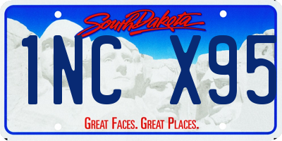 SD license plate 1NCX95