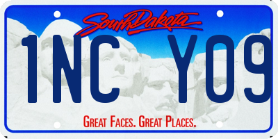 SD license plate 1NCY09