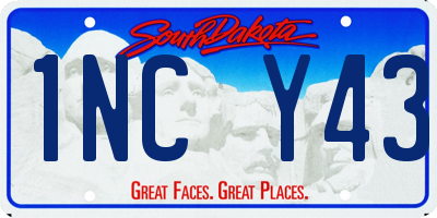 SD license plate 1NCY43