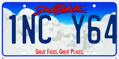 SD license plate 1NCY64