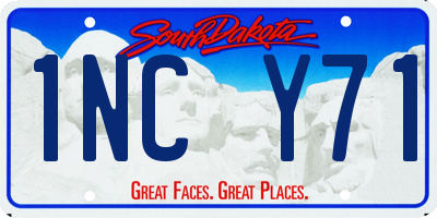 SD license plate 1NCY71